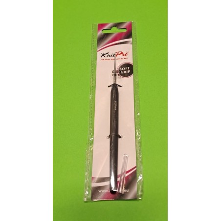 KnitPro Häkelnadel Stärke 0,50 mm, Soft Grip. Mit Hülse für die Nadelspitze